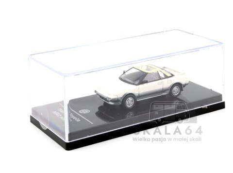 Model samochodu Toyota MR2 MK1 White & Silver w skali 1:64 - gablotka