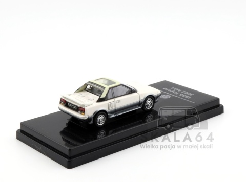 Model samochodu Toyota MR2 MK1 White & Silver w skali 1:64 - tył