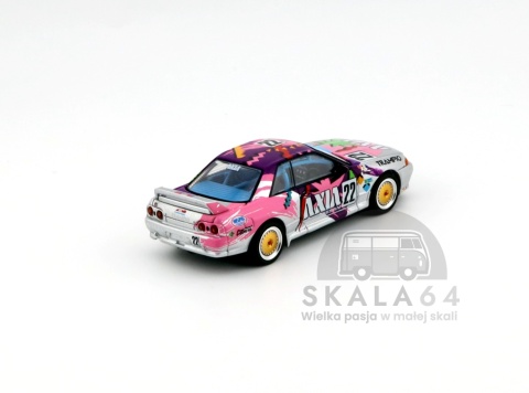 Model samochodu Nissan Skyline GT-R R32 JTC 1991 Group A #22 Axia w skali 1:64 - tył