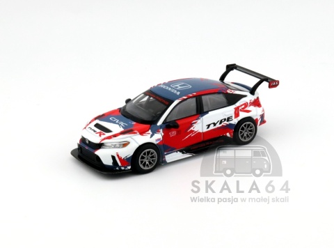 Model samochodu Honda Civic Type R TCR FL5 Presentation w skali 1:64 - przód