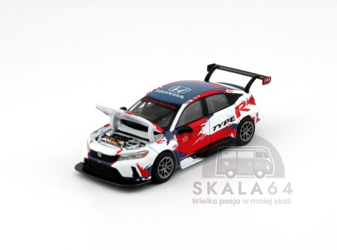 Model samochodu Honda Civic Type R TCR FL5 Presentation w skali 1:64 - maska