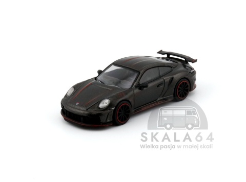 Model samochodu Porsche 992 Stinger GTS Carbon Edition - Red Line w skali 1:64 - przód