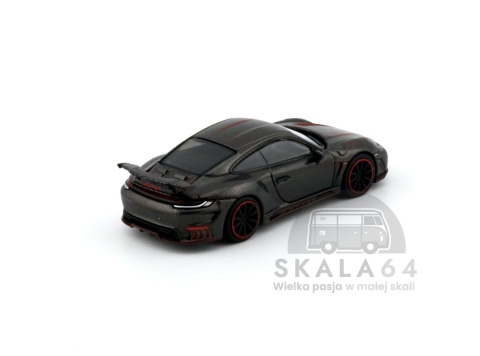 Model samochodu Porsche 992 Stinger GTS Carbon Edition - Red Line w skali 1:64 - tył