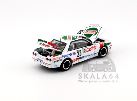 Model samochodu Nissan Skyline GTR R32 Macau Guia Race 1990 w skali 1:64 - elementy