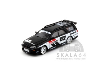 POP RACE PR64-211 Nissan Stagea R34 Simon's Garage #62 Black PR64-0211 1:64