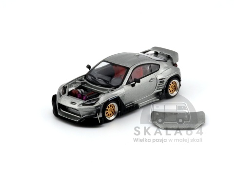 POP RACE PR64-235 Toyota Pandem GR 86 Silver PR64-0235 1:64