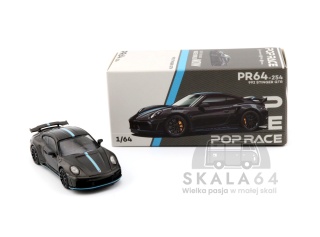 POP RACE PR64-254 Porsche 992 Stinger GTS Carbon Edition - Blue Line PR64-0254 1:64