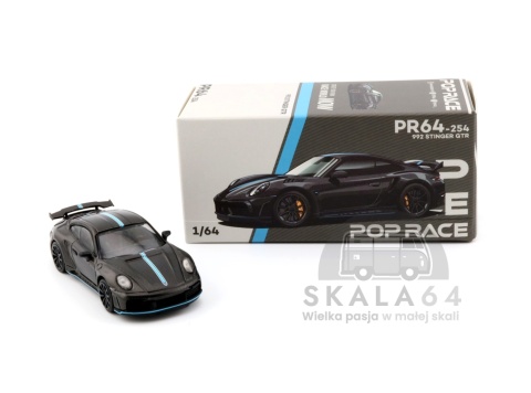 POP RACE PR64-254 Porsche 992 Stinger GTS Carbon Edition - Blue Line PR64-0254 1:64