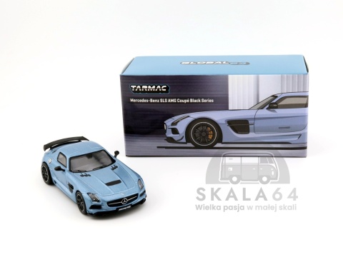 Model samochodu Mercedes-Benz SLS AMG Coupe Black Series Matte Blue w skali 1:64 - pudełko