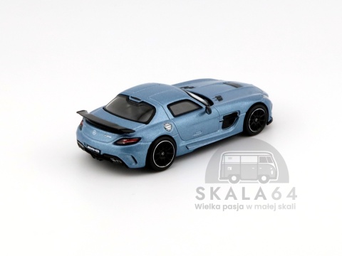 Model samochodu Mercedes-Benz SLS AMG Coupe Black Series Matte Blue w skali 1:64 - tył