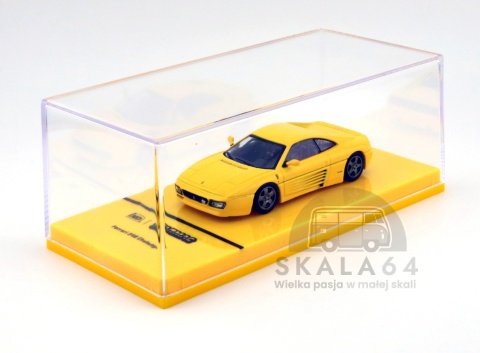 Model samochodu Ferrari 348 Challenge Yellow w skali 1:64 - gablotka