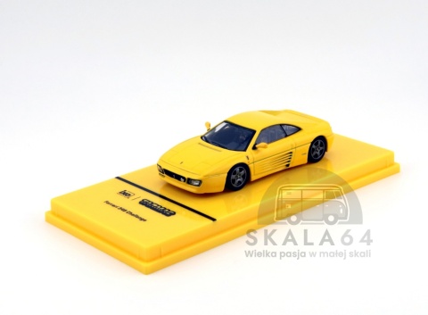 Model samochodu Ferrari 348 Challenge Yellow w skali 1:64 - przód