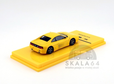 Model samochodu Ferrari 348 Challenge Yellow w skali 1:64 - tył