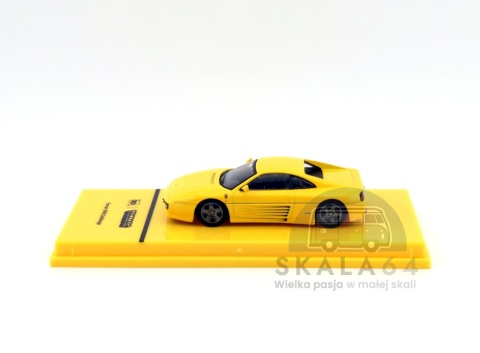 Model samochodu Ferrari 348 Challenge Yellow w skali 1:64 - bok