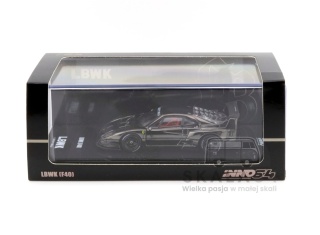 INNO MODELS LBWK Ferrari F40 Liberty Walk Chrome Black Inno64 1:64