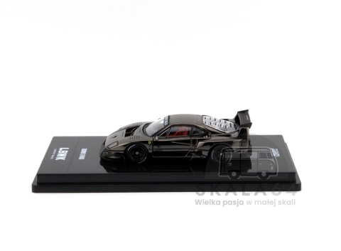 Model samochodu LBWK Ferrari F40 Liberty Walk Chrome Black w skali 1:64 - bok