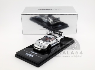 INNO MODELS LBWK Ferrari F40 Liberty Walk Chrome Silver Inno64 1:64