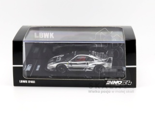 INNO MODELS LBWK Ferrari F40 Liberty Walk Chrome Silver Inno64 1:64
