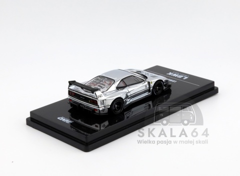 Model samochodu LBWK Ferrari F40 Liberty Walk Chrome Silver w skali 1:64 - tył