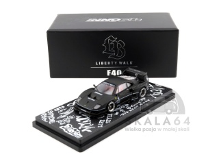 INNO MODELS LBWK Ferrari F40 Liberty Walk Matte Black Special Edition Inno64 1:64