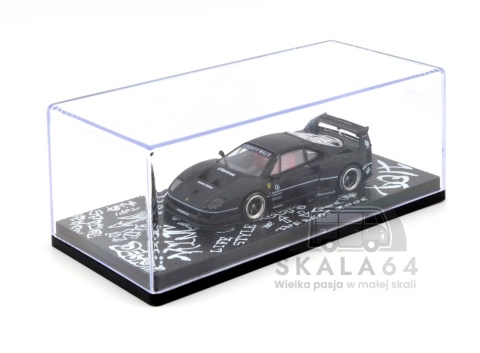 Model samochodu LBWK Ferrari F40 Liberty Walk Matte Black Hong Kong Toycar Salon 2023 Special Edition w skali 1:64 - gablotka