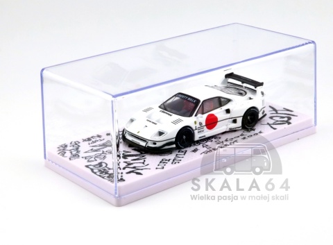 Model samochodu LBWK Ferrari F40 Liberty Walk Tokyo Auto Salon 2023 w skali 1:64 - gablotka