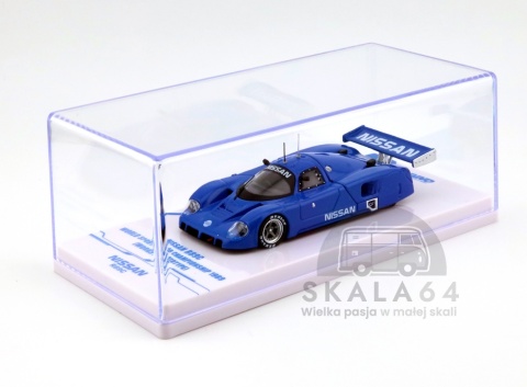 Model samochodu Nissan R89C World Sports Car Championship 1989 Blue w skali 1:64 - gablotka