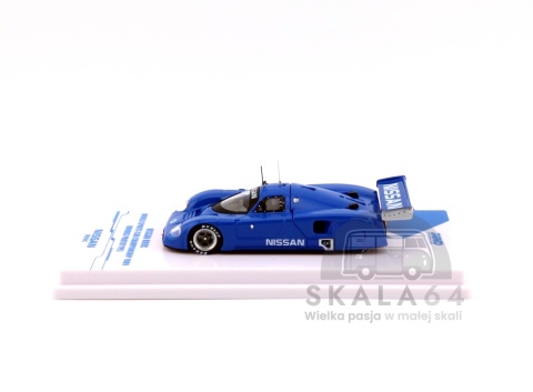Model samochodu Nissan R89C World Sports Car Championship 1989 Blue w skali 1:64 - bok