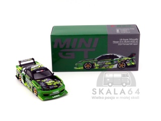 MINI GT Nissan LB-Super Silhouette S15 Silvia #555 V2 2024 Formula Drift Japan RHD MGT00823-BL MiniGT