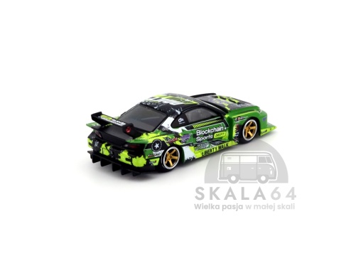 Model samochodu Nissan LB-Super Silhouette S15 Silvia #555 V2 2024 Formula Drift Japan w skali 1:64 - tył