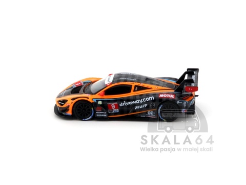 Model samochodu McLaren 720S GT3 EVO 2024 IMSA Daytona 24 Hrs Pfaff Motorsports w skali 1:64 - bok