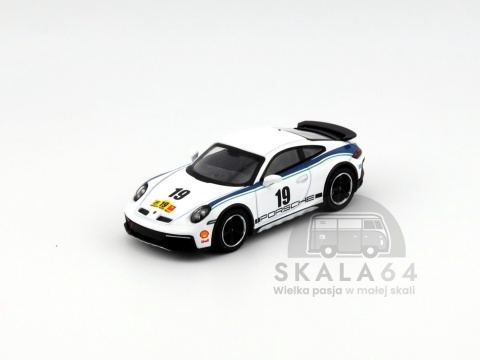 Model samochodu Porsche 911 Dakar Rally 1974 w skali 1:64 - przód