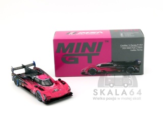 MINI GT Cadillac V-Series.R #01 2024 IMSA Petit Le Mans Cadillac Racing LHD MGT01010-BL MiniGT