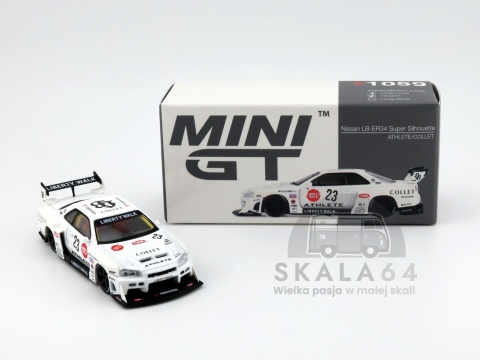 Model samochodu Nissan LB-ER34 Super Silhouette Athlete / Collet w skali 1:64 - pudełko