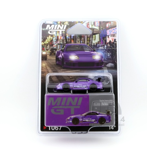 Model samochodu Toyota Supra A80 Top Secret GT-300 Purple w skali 1:64 - blister
