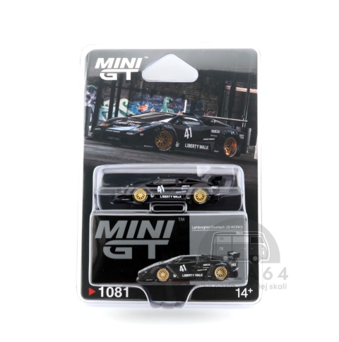 Model samochodu Lamborghini Countach LB-WORKS Liberty Walk Black w skali 1:64 - blister