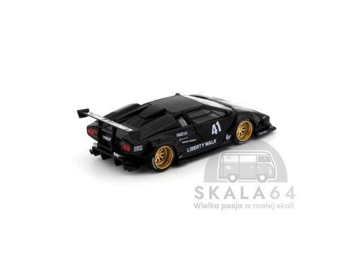 Model samochodu Lamborghini Countach LB-WORKS Liberty Walk Black w skali 1:64 - tył