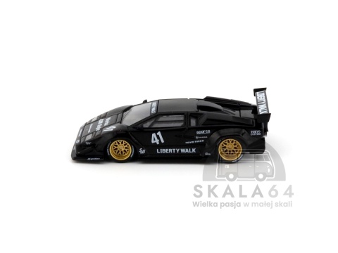 Model samochodu Lamborghini Countach LB-WORKS Liberty Walk Black w skali 1:64 - bok