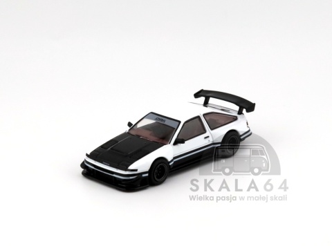 TARMAC WORKS Toyota Sprinter Trueno AE86 Widebody White & Black JONSIBAL Designworks 1:64
