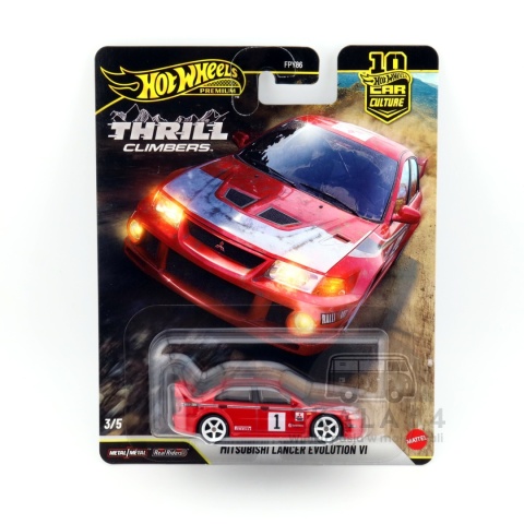 Model samochodu Mitsubishi Lancer Evolution VI Thrill Climbers w skali 1:64