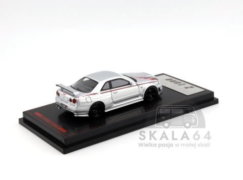 IGNITION MODEL Nissan Skyline R34 Nismo GT-R Z-tune Silver 1:64 Edycja Limitowana
