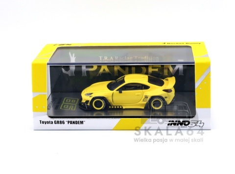 INNO64 Toyota GR86 PANDEM Rocket Bunny Yellow Inno 1:64