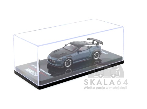 Model samochodu Nissan Fairlady Z RZ34 Top Secret Stealth Grey w skali 1:64 - gablotka