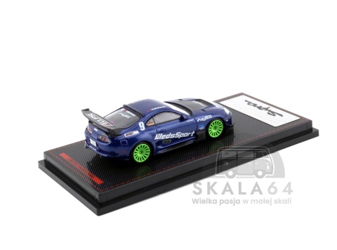 Model samochodu Toyota Supra JZA90 Manabu Orido Blue Metallic w skali 1:64 - tył