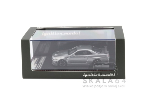 IGNITION MODEL Nissan Skyline R34 GT-R Nismo Omori Factory Clubman Race Spec Grey 1:64 Edycja Limitowana