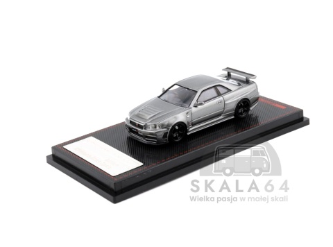 IGNITION MODEL Nissan Skyline R34 GT-R Nismo Omori Factory Clubman Race Spec Grey 1:64 Edycja Limitowana