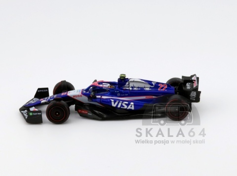 Model bolidu RB VCARB 01 #22 2024 F1 2024 Bahrain GP Yuki Tsunoda w skali 1:64 - bok
