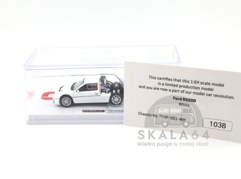 TARMAC WORKS Ford RS200 White Edycja Limitowana 1:64