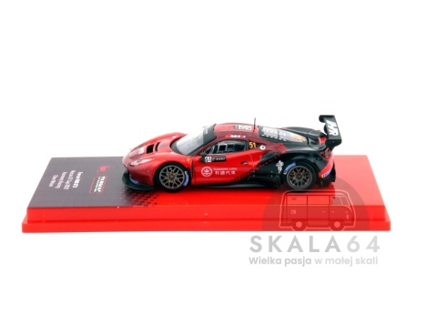 Model samochodu Ferrari 488 GT3 Macau GT Cup 2022 Harmony Racing Chen Weian #51 w skali 1:64 - bok
