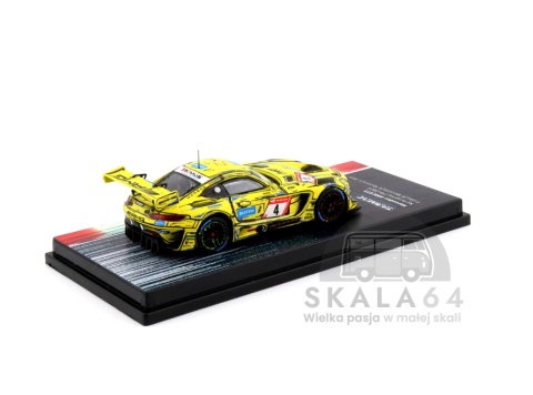 Model samochodu Mercedes-AMG GT3 Nurburgring 2023 Ellis Marciello Mortara Stolz #4 w skali 1:64 - tył